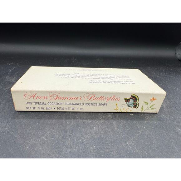 Vintage Avon Summer Butterflies and Blossoms Soaps Set of 2 in Box - Picture 3 of 9